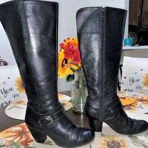B.O.C. by Born Ricochet Tall Black Genuine Leather Zipper boots FREE SHIPPING